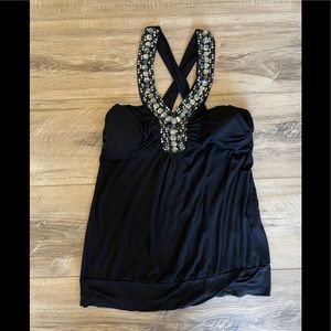 Black rhinestone shirt